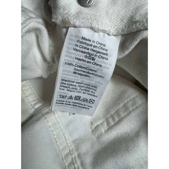 MADEWELL Straight Leg Denim Jeans Overalls Women Size SMALL  White - Picture 10 of 13